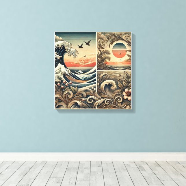 Sérénité de la mer Impression sur toile Art mural (Insitu (Plancher de Bois))