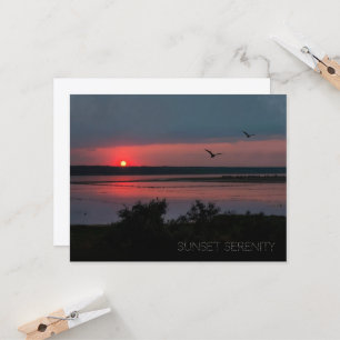 Sérénité du coucher de soleil Carte postale de l