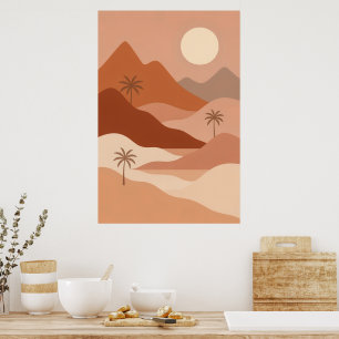Sérénité du désert   Art mural de style boho