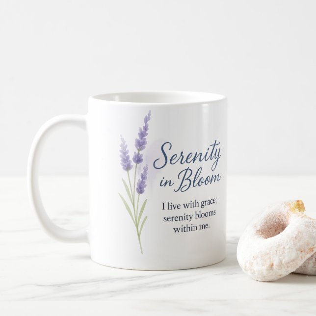 Sérénité en fleurs — Tasse (Avec donut)