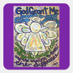 Sérénité Prière Ange Art Peinture Stickers