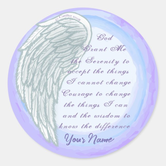Sérénité Prière autocollants chrétiens (Devant)