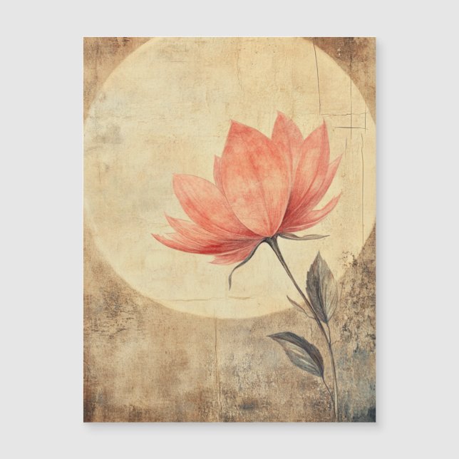 Sérénité rose Fleur et Lune (Devant)