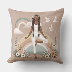 Serenity in Balance Boho Yoga Coussin