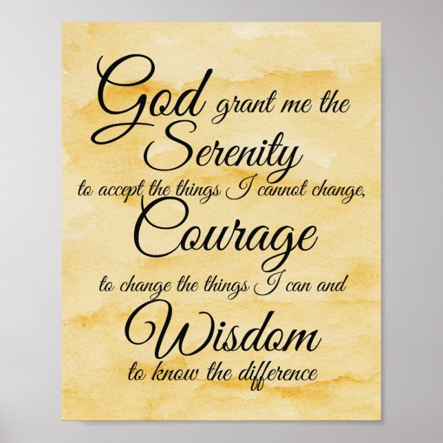 Serenity Prayer poster (Devant)