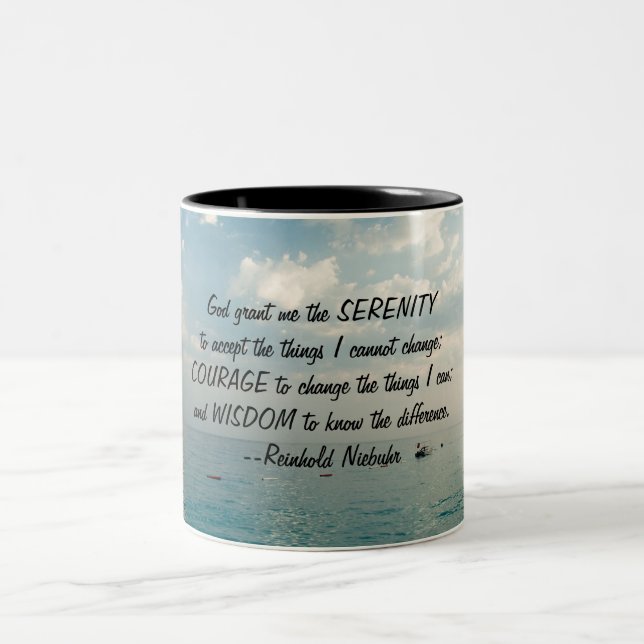 Serenity Prayer Seascape Mug (Centre)