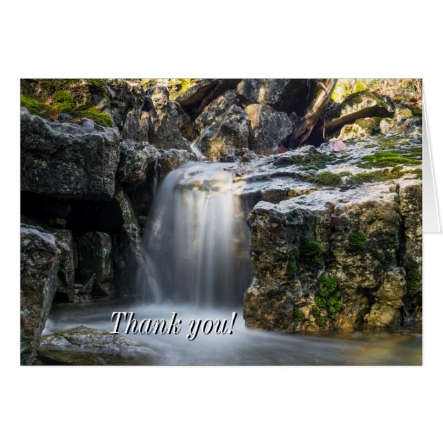 Serenity Spa Falls Carte de remerciements (Devant Horizontal)