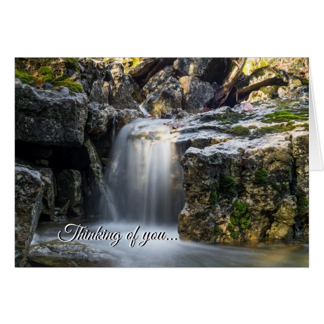 Serenity Spa Falls Penser à vous Carte (Devant Horizontal)