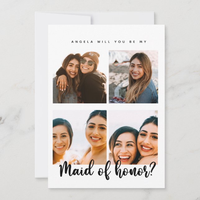 Serez-vous ma bonne d'honneur Carte à plat (Devant)