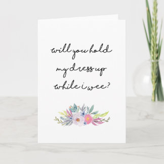 Serez-vous ma carte de demoiselle d'honneur ?