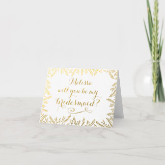 Serez-Vous Ma Carte De Feuille D'Or D'Épouse