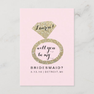 Serez-Vous Ma Carte De Porte-Mère - Glit Ring Fab