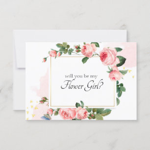 Serez-vous ma demoiselle d'honneur Rose rose blush