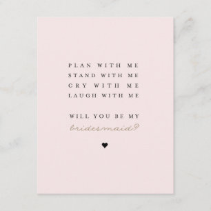 Serez-Vous Ma Femme D'Accueil ? Carte Bridesmaid