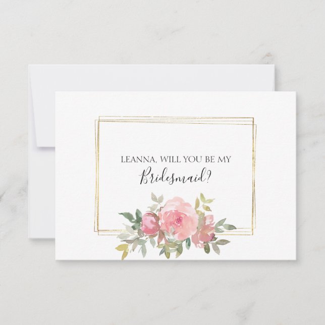 Serez-Vous Ma Femme D'Accueil Luxueuse Rose (Devant)