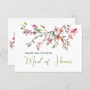 Serez-vous ma femme d'honneur Cherry Blossom