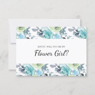 Serez-Vous Ma Fille Fleur Bleu Bleu Jaune Vert