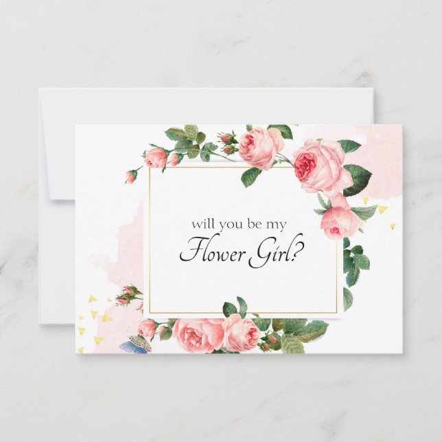 Serez-Vous Ma Fille Fleur Blushing Rose (Devant)