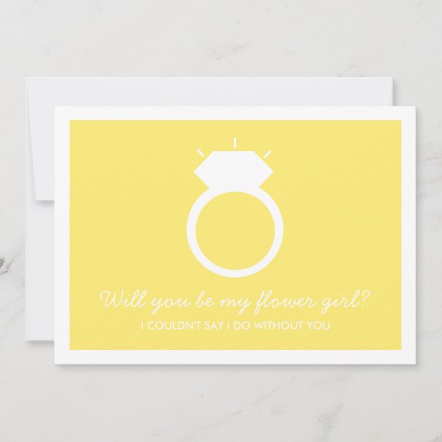 Serez-Vous Ma Fille Fleur ? Carte à anneau jaune (Devant)