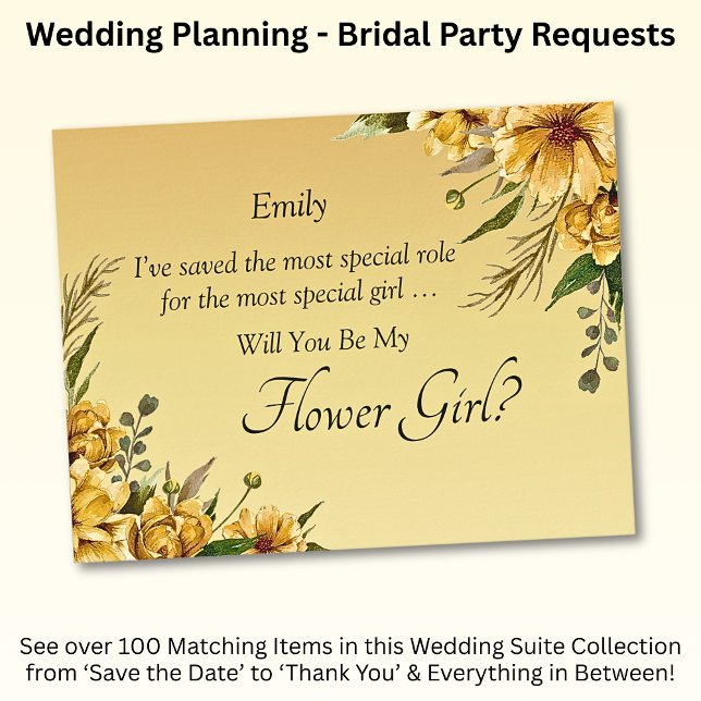 Serez-Vous Ma Fille Fleur ? Fleurs jaunes dorées (Créateur téléchargé)