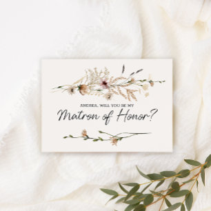 Serez-vous ma Matrone d'Honneur Floral Vintage