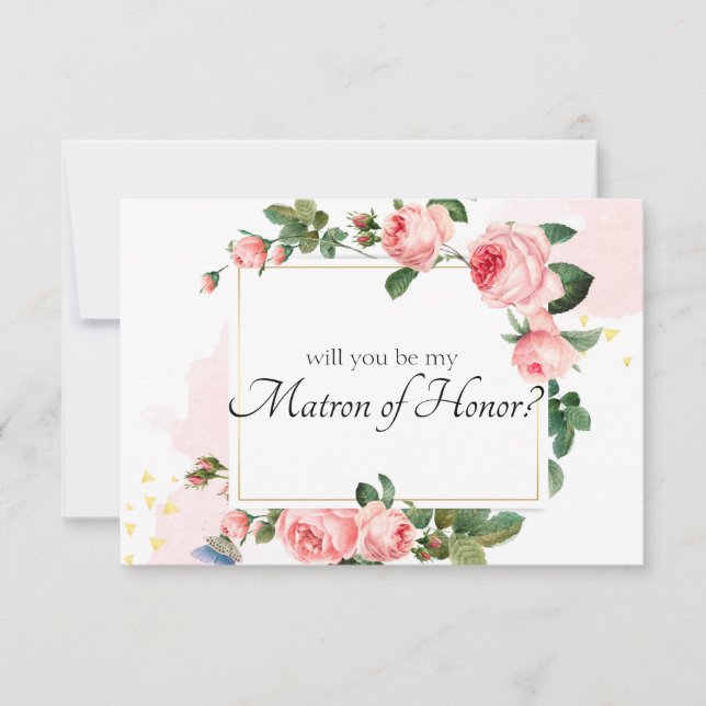 Serez-vous ma mère d'honneur de rose rose rougissa (Devant)
