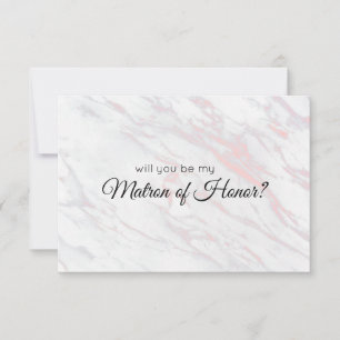 Serez-vous ma Mère d'honneur Marbl rose et gris