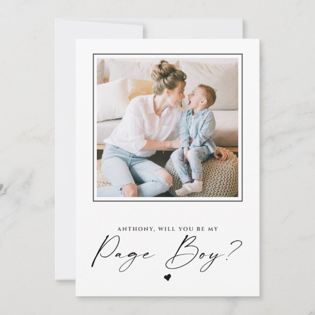 Serez-Vous Ma Page Proposition De Garçon Photo (Devant)