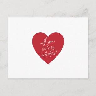 "Serez-vous ma Saint-Valentin ?" Carte postale coe