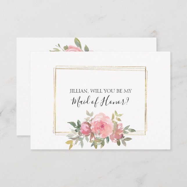 Serez-vous ma servante d'honneur rose vif (Devant / Derrière)