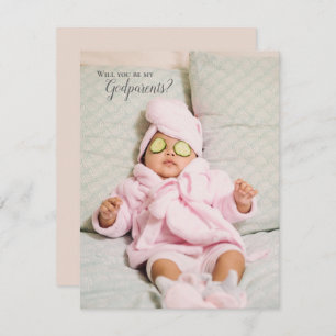 Serez-Vous Mes Godparents Invitation Photo Complet