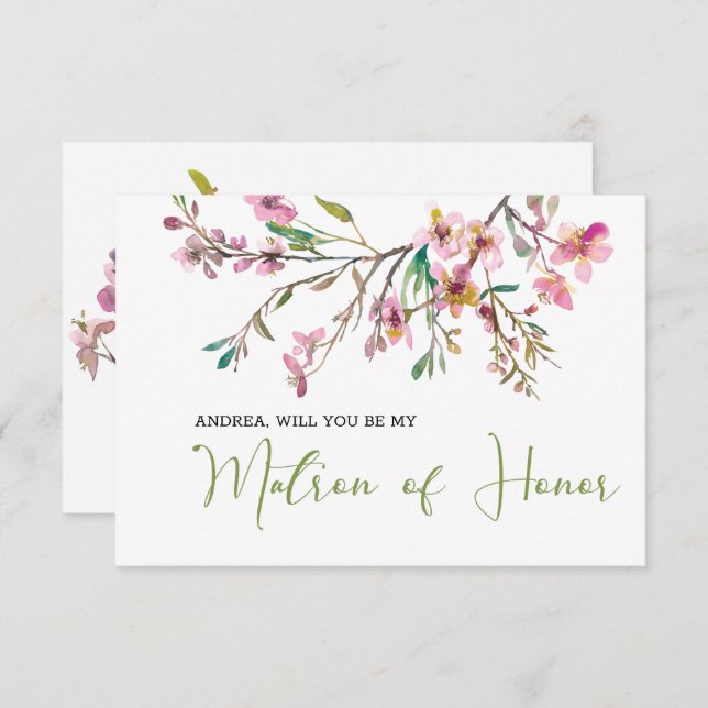 Serez-vous mon chef d'honneur Cherry Blossom (Devant / Derrière)