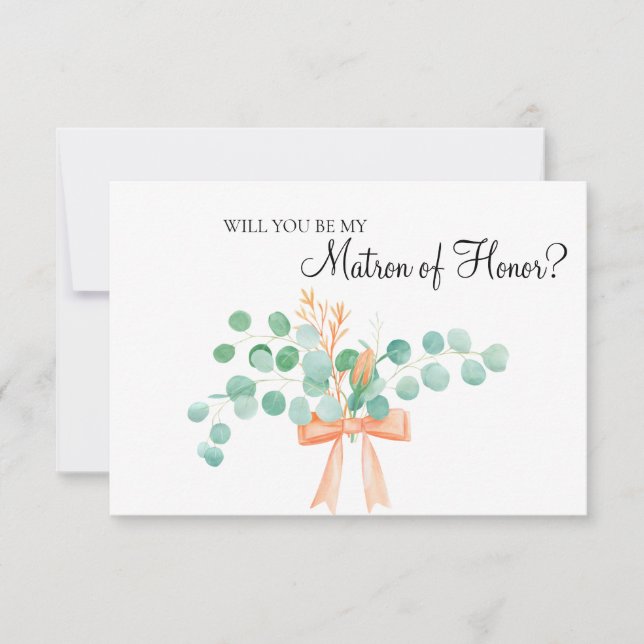 Serez-vous mon chef d'honneur Eucalyptus Peach (Devant)