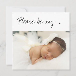 Serez-vous mon Dieu Parent Baby Girl Carte photo