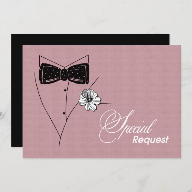 Serez-vous mon Groomsman ? Cartes d'invitation (Devant / Derrière)