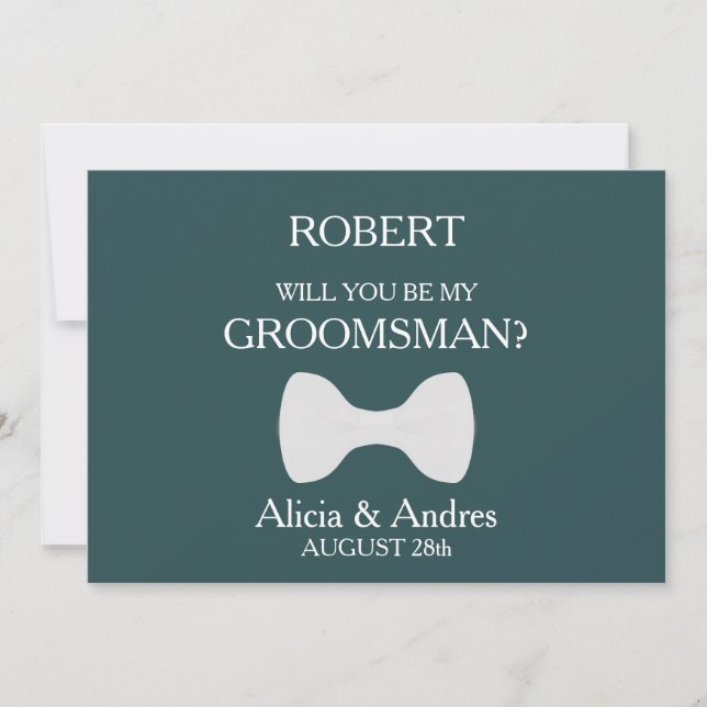 Serez-vous mon Groomsman ? Invitation (Devant)