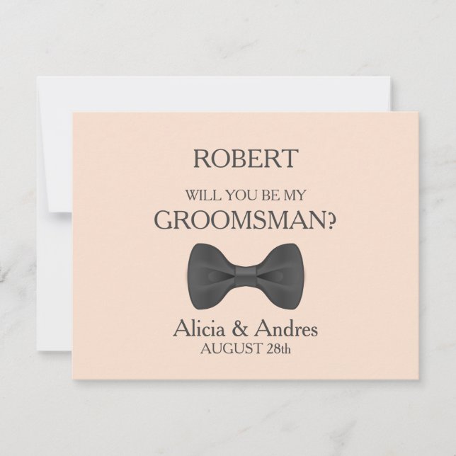 Serez-vous mon Groomsman ? Invitation (Devant)