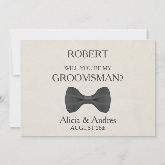 Serez-vous mon Groomsman ? Invitation (Devant)