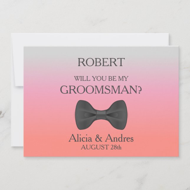 Serez-vous mon Groomsman ? Invitation (Devant)