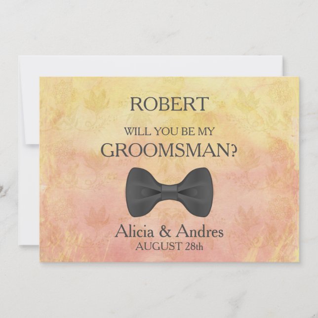 Serez-vous mon Groomsman ? Invitation (Devant)