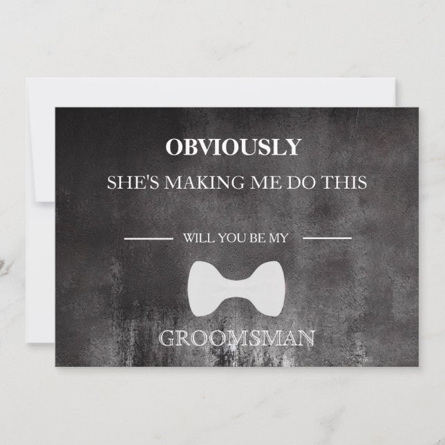 Serez-Vous Mon Groomsman ? Invitation (Devant)