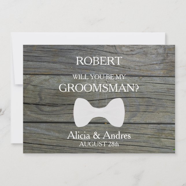 Serez-vous mon Groomsman ? Invitation (Devant)