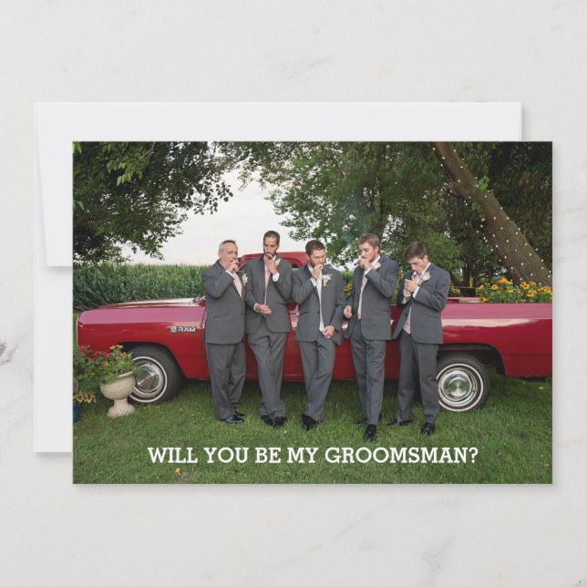 Serez-Vous Mon Groomsman Photo Proposition (Devant)