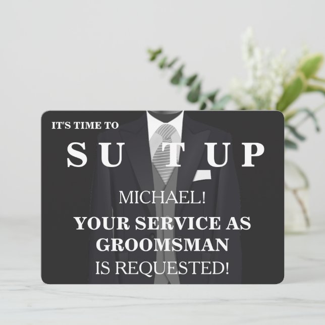 Serez-Vous Mon Invitation Groomsman (Debout devant)