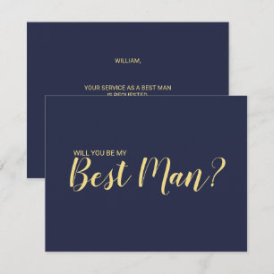 Serez-Vous Mon Meilleur Homme ? Carte de propositi