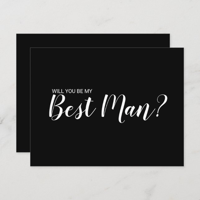 Serez-Vous Mon Meilleur Homme ? Carte de propositi (Devant / Derrière)