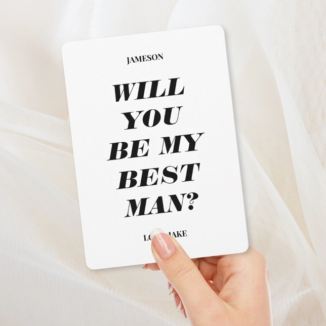 Serez-Vous Mon Meilleur Homme ? Invitation de text (Créateur téléchargé)
