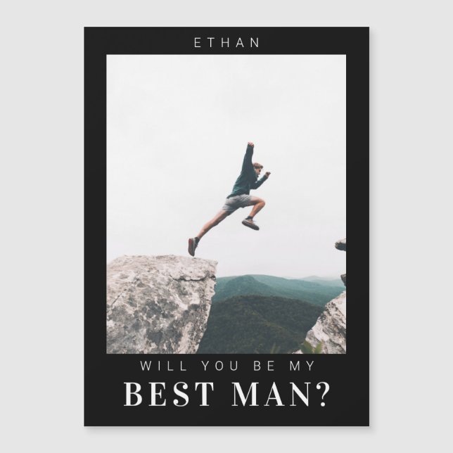 Serez-vous mon meilleur homme minimaliste photo mo (Devant)