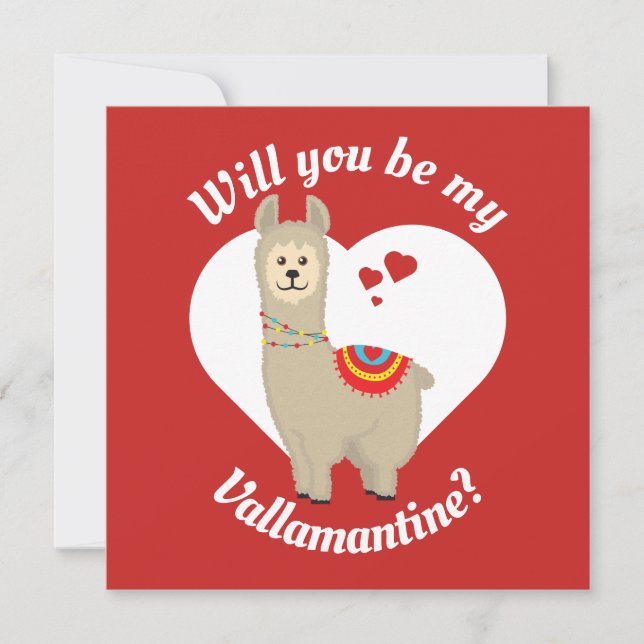 "Serez-vous mon Vallamantin ?" Llama Valentine (Devant)