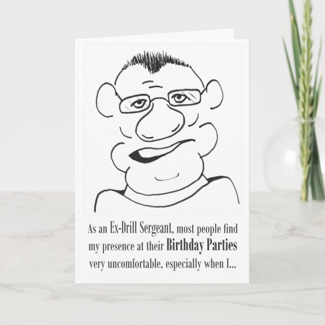 Sergent d'exercice - Carte d'anniversaire (Devant)